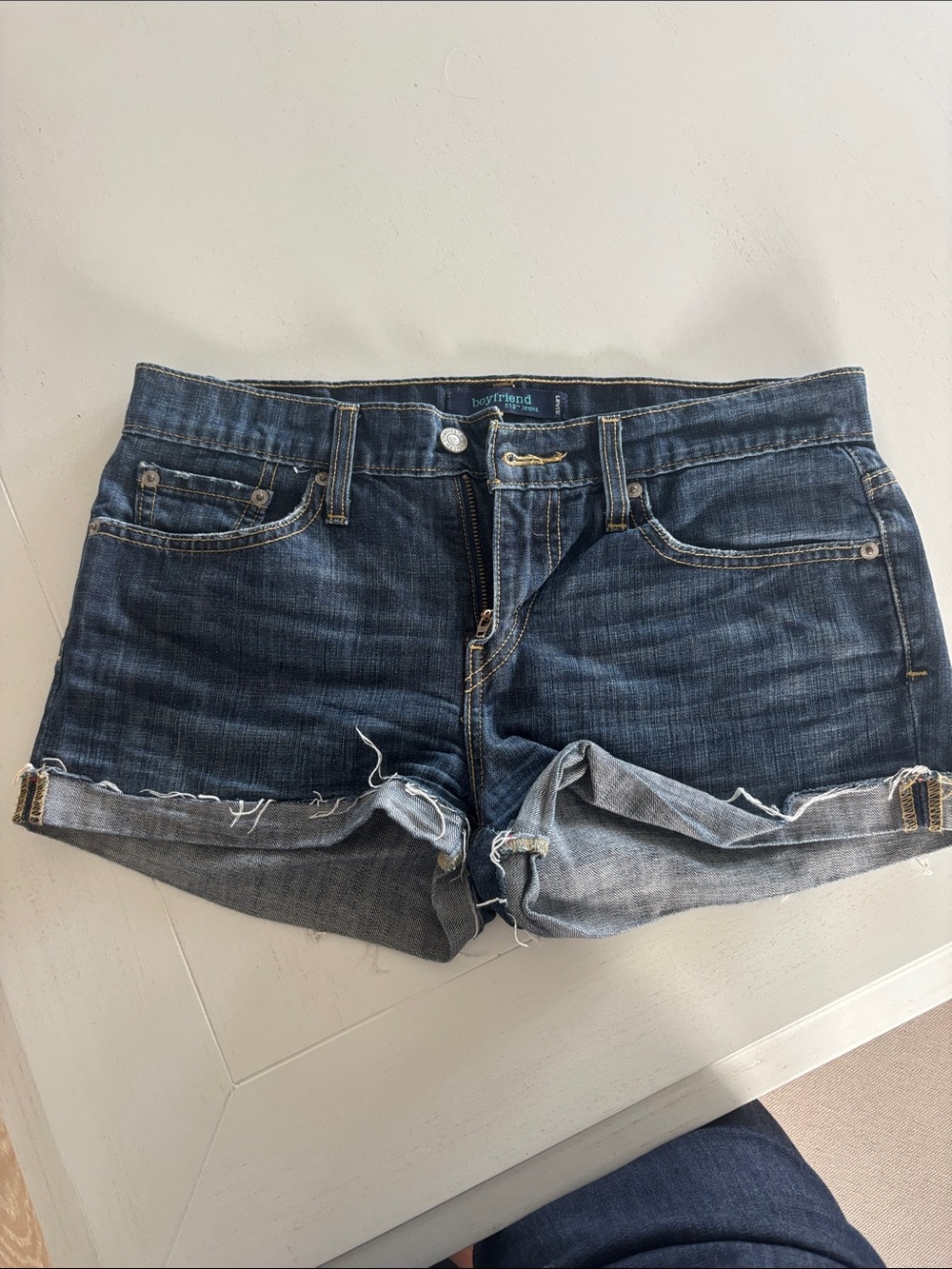 Levi's Rolled-Hem Boyfriend 513 Jean Shorts
